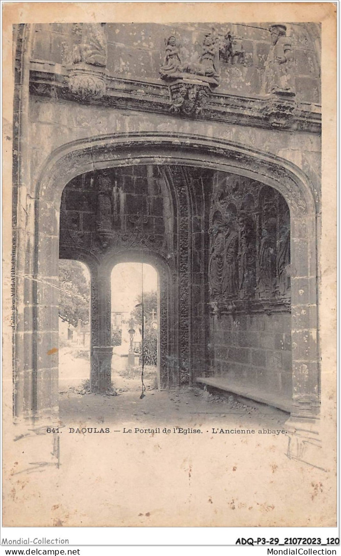 ADQP3-29-0247 - DAOULAS - Le Portail De L'église - L'encienne Abbaye - Daoulas