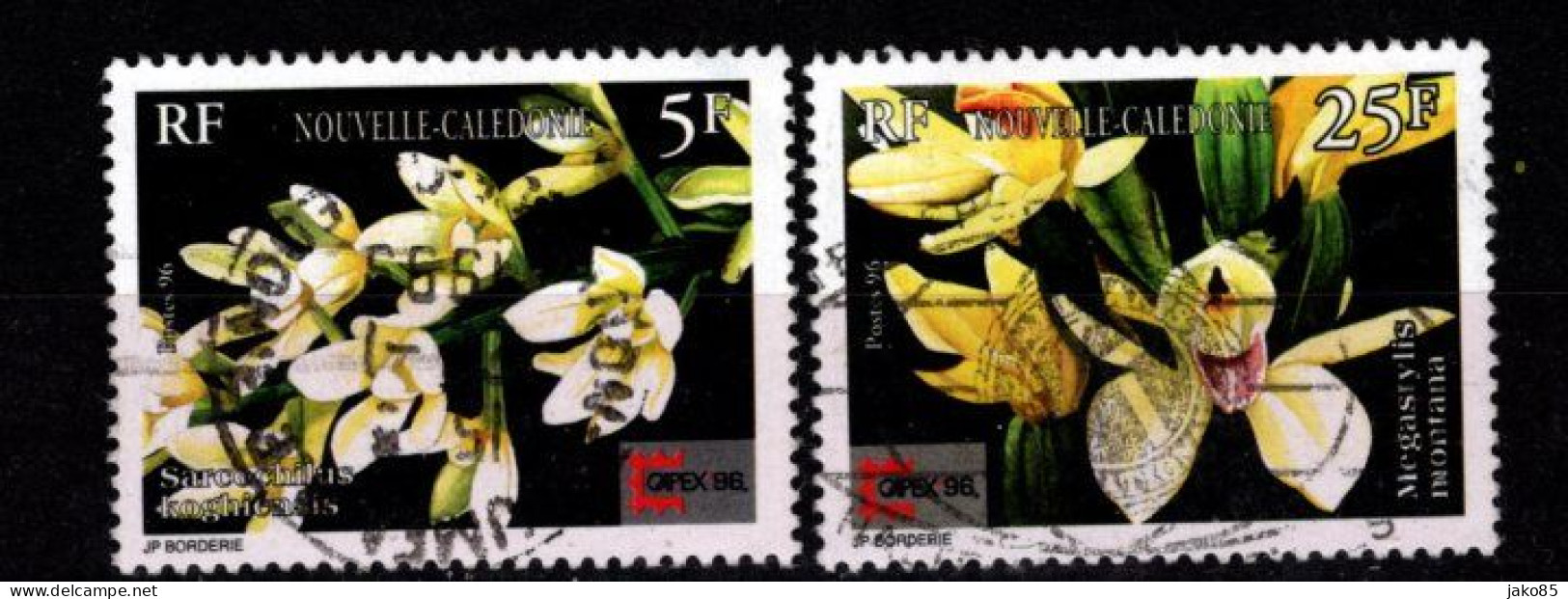 - Nelle CALEDONIE - 1996 - YT N° 714 +716 - Oblitérés - Orchidées - Usati