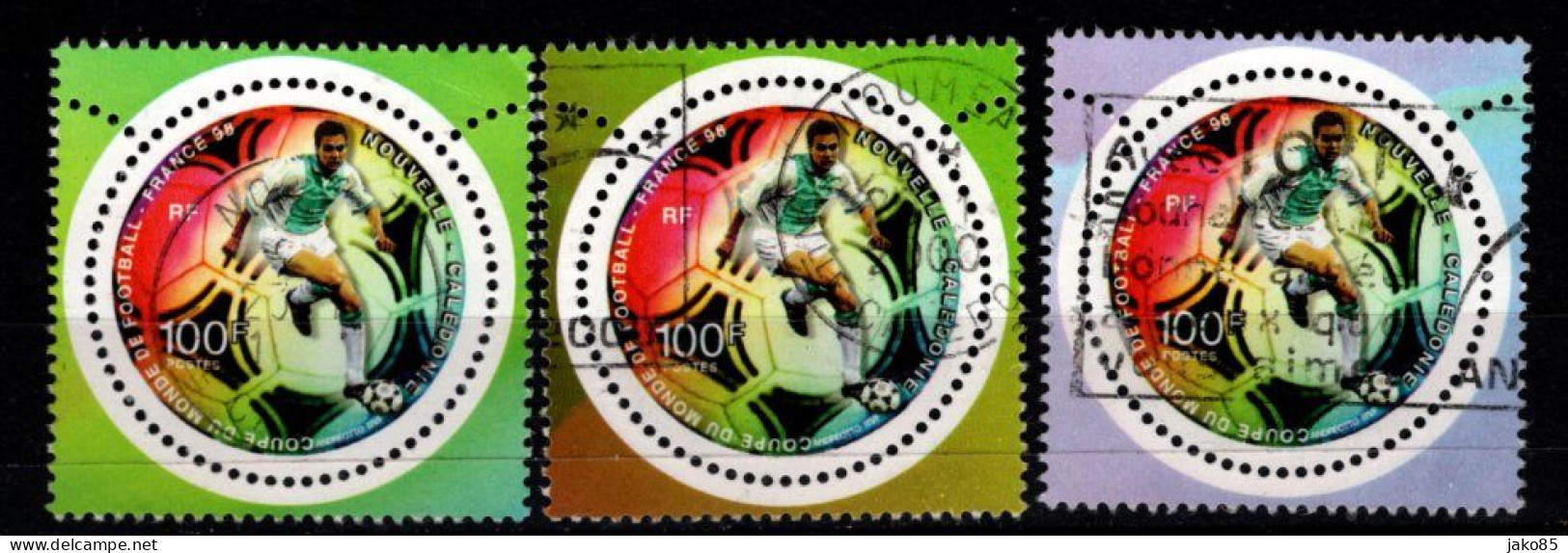 - Nelle CALEDONIE - 1998 - YT N° 755 - Oblitérés - Variétés De Couleurs - Foot France 98 - Gebraucht