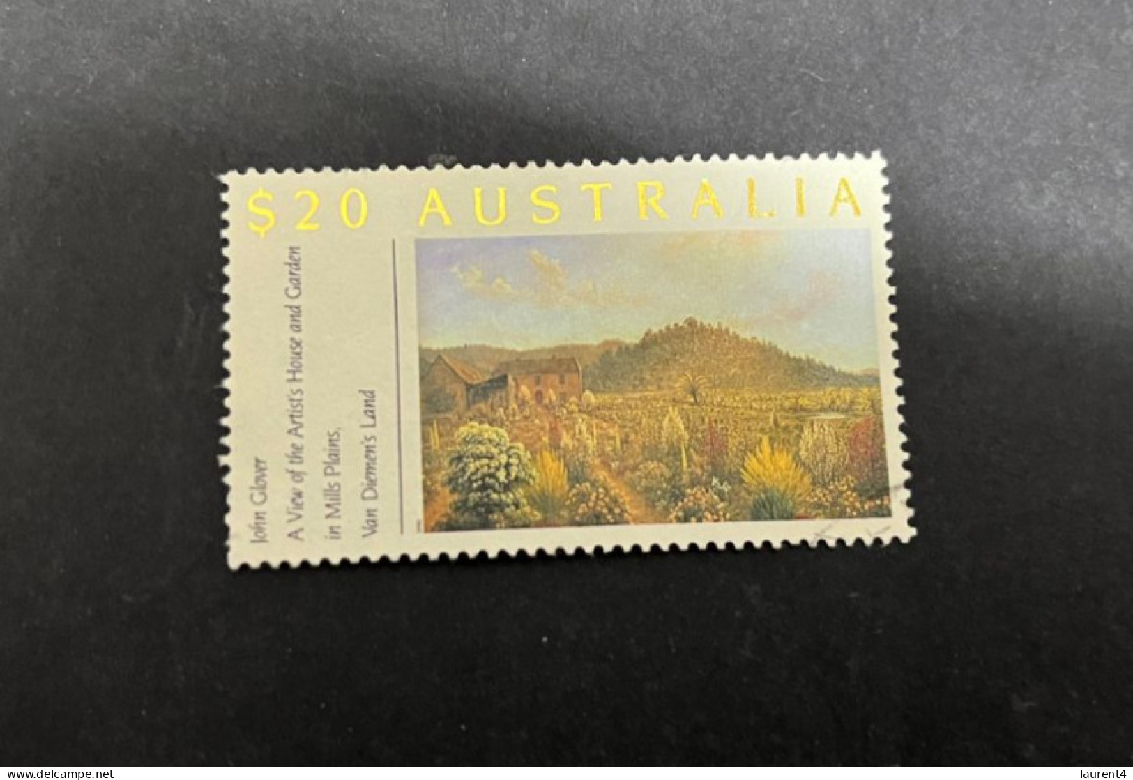 (STAMPS 18-2-2024) Australia (lightly Postally Used) $ 20.00 Art Painting Stamp (Jonh Clover) 1990 - Gebraucht