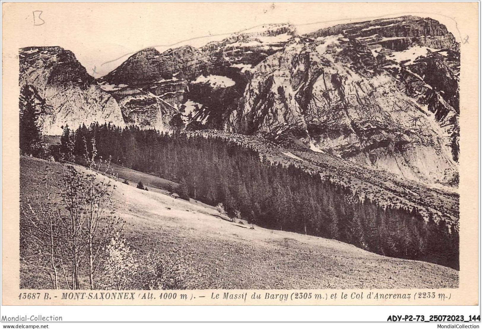 ADYP2-74-0163 - MONT-SAXONNEX - Le Massif Du Bargy Et Le Col D'ancrenaz  - Bonneville