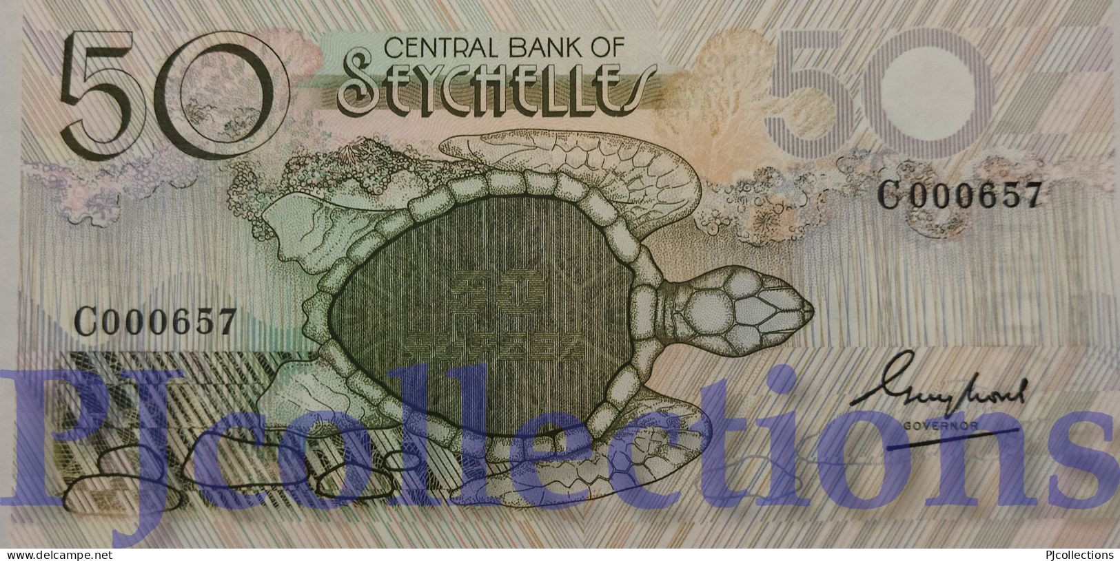 SEYCHELLES 50 RUPEES 1983 PICK 30 UNC LOW SERIAL NUMBER "C 000657" - Seychelles