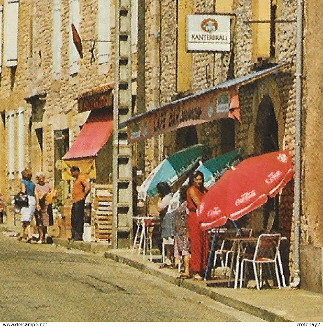 46 FRAYSSINET LE GELAT Vers Cazals Rue Principale VOIR ZOOMS Simca 1100 Café Bar Tabac PUB Kanterbrau Coca Cola VOIR DOS - Cazals