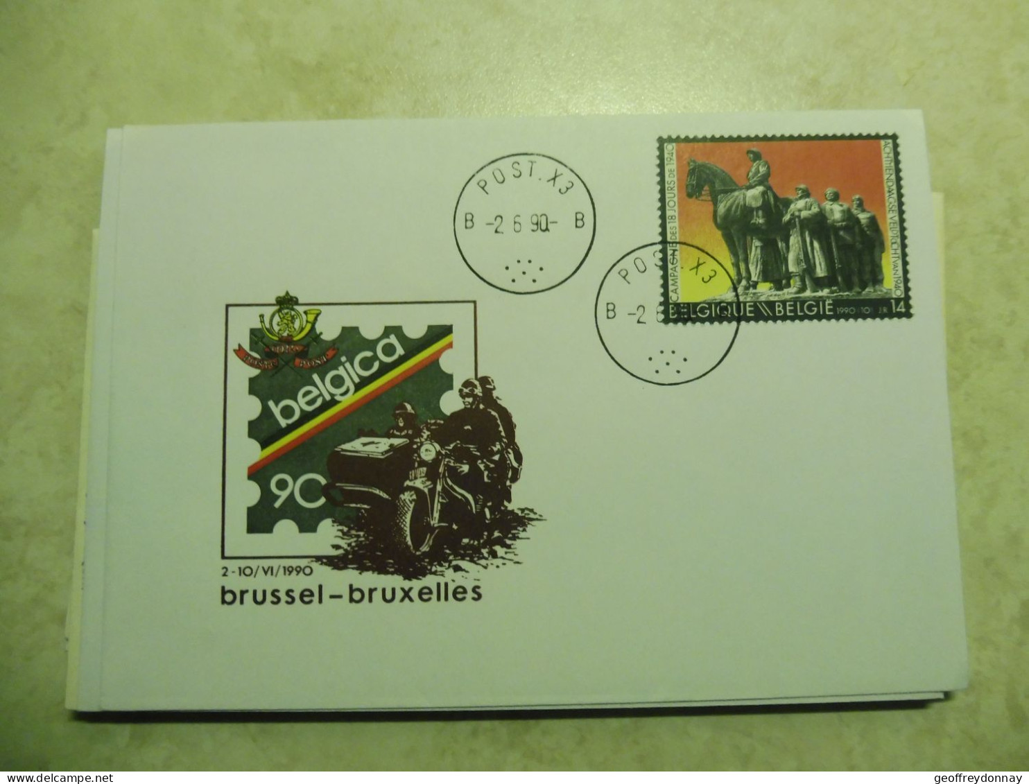 Belgie Belgique Lettre Brief  Poste Militaire Legerposterij X3  Perfect  Bruxelles Brussel1990 - Cartas & Documentos