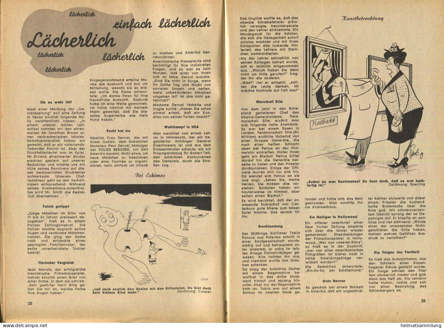 Deutschland - Neue Melange 1952 - Heft 9 - Das Magazin Der Schönen Frauen - Karl Hohmann Verlag Wiesbaden - 88 Seiten Mi - Humor