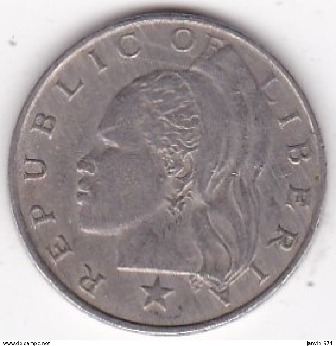 Liberia 25 Cents 1968, En Cupronickel, KM# 16a - Liberia