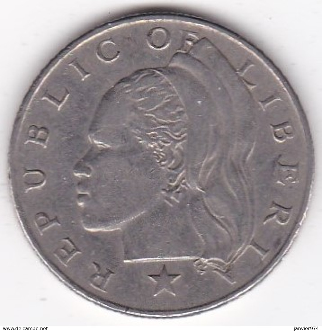 Liberia 50 Cents 1968, En Cupronickel, KM# 17a - Liberia