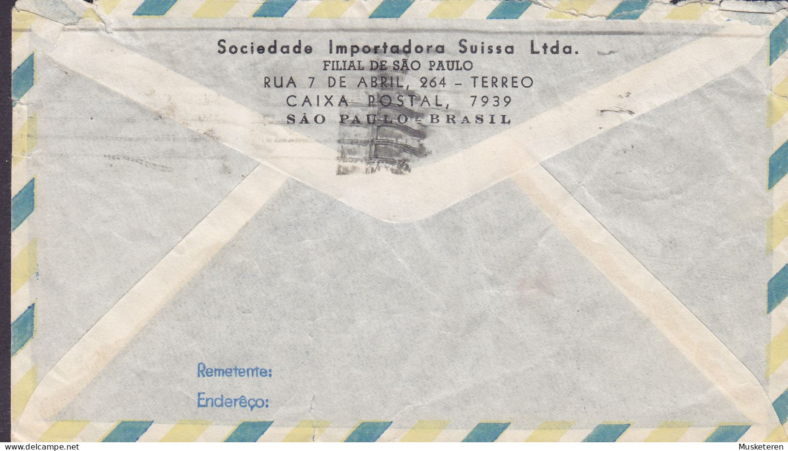 Brazil SOCIEDADE IMPORTADORA SUISSE Par Avion (Swissair) SAO PAULO 1961 Cover Letra ZÜRICH Schweiz 3-Colour Franking - Covers & Documents