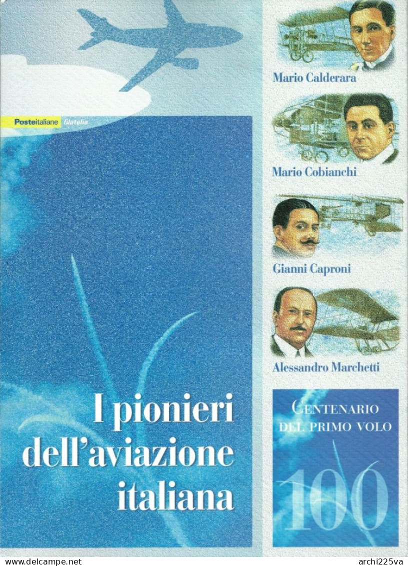 - ITALIA 2003 - FOLDER - Pionieri Dell' AVIAZIONE - In Vendita Al FACCIALE - - Folder