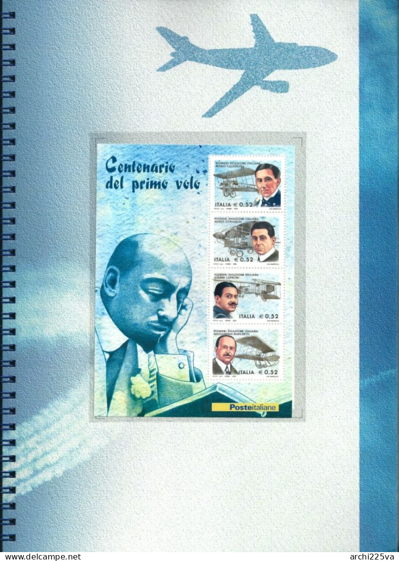 - ITALIA 2003 - FOLDER - Pionieri Dell' AVIAZIONE - In Vendita Al FACCIALE - - Folder