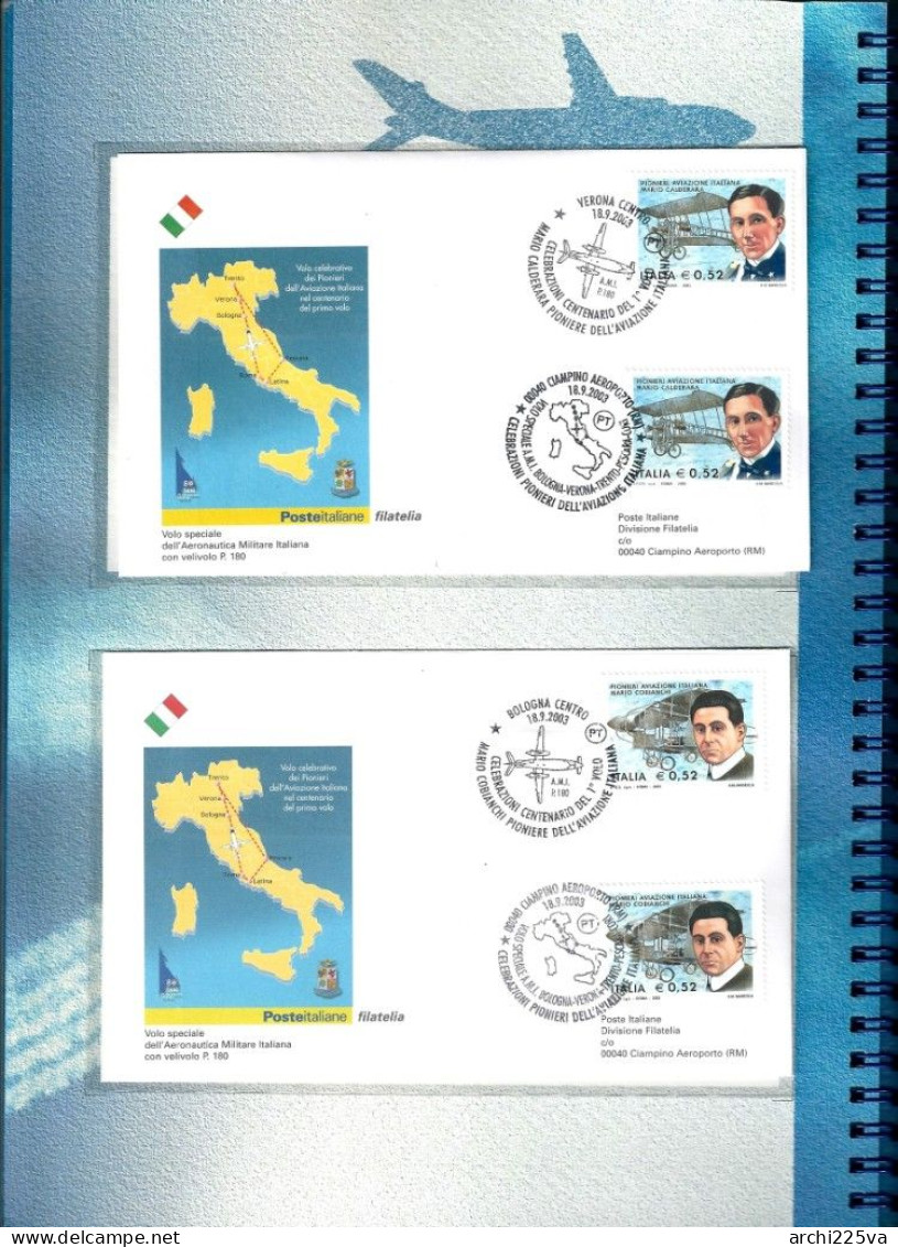 - ITALIA 2003 - FOLDER - Pionieri dell' AVIAZIONE - in vendita al FACCIALE -