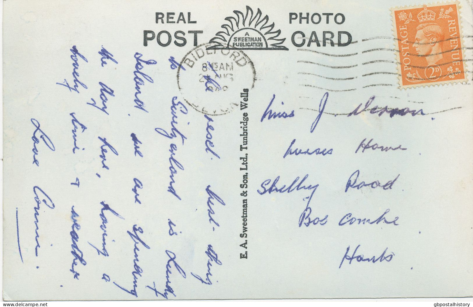 GB LUNDY 1949 1 Puffin Birds On Superb Commercially Used RP Postcard, Rare - Errors, Freaks & Oddities (EFOs