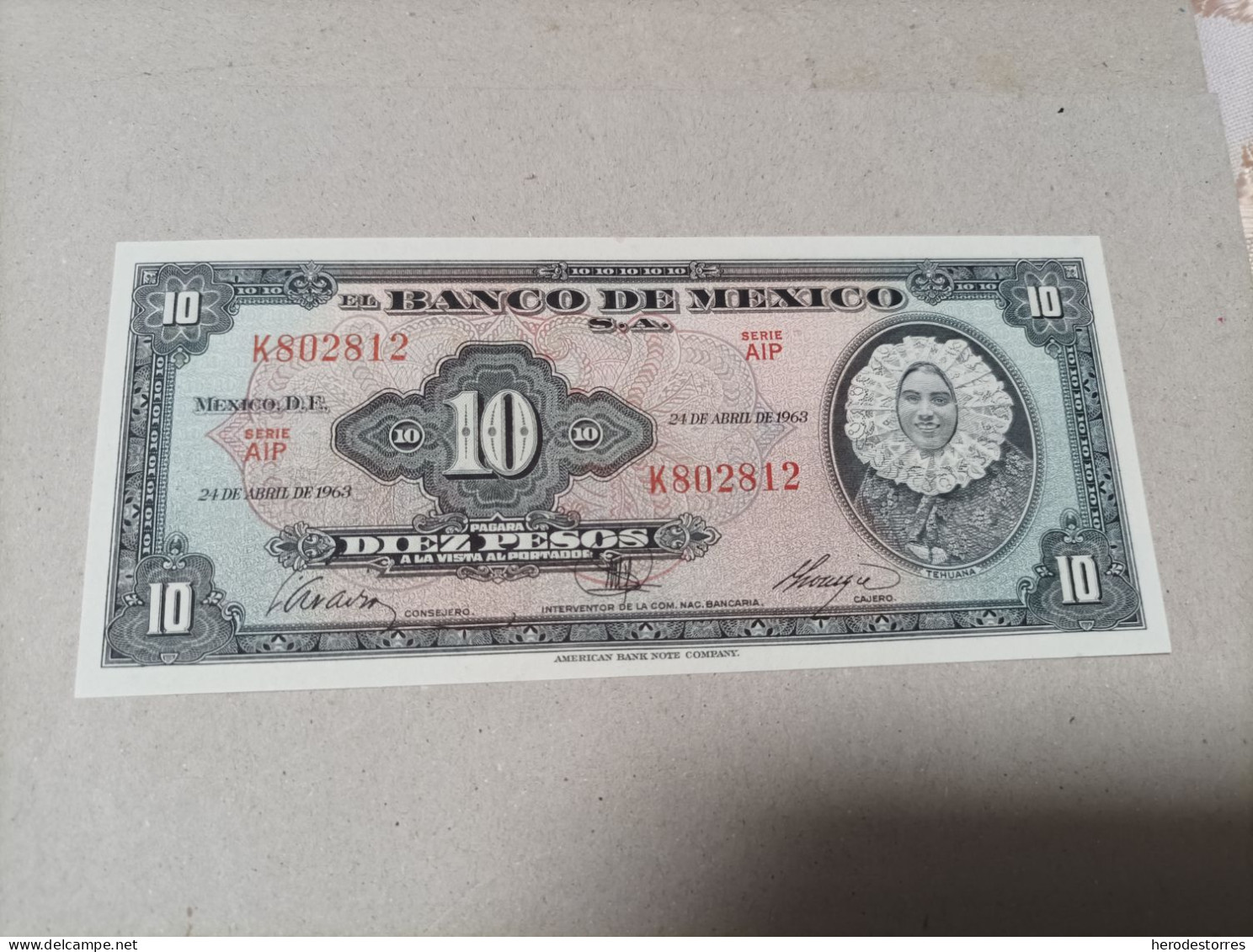 Billete De México De 10 Pesos, Año 1963, UNC - Mexico