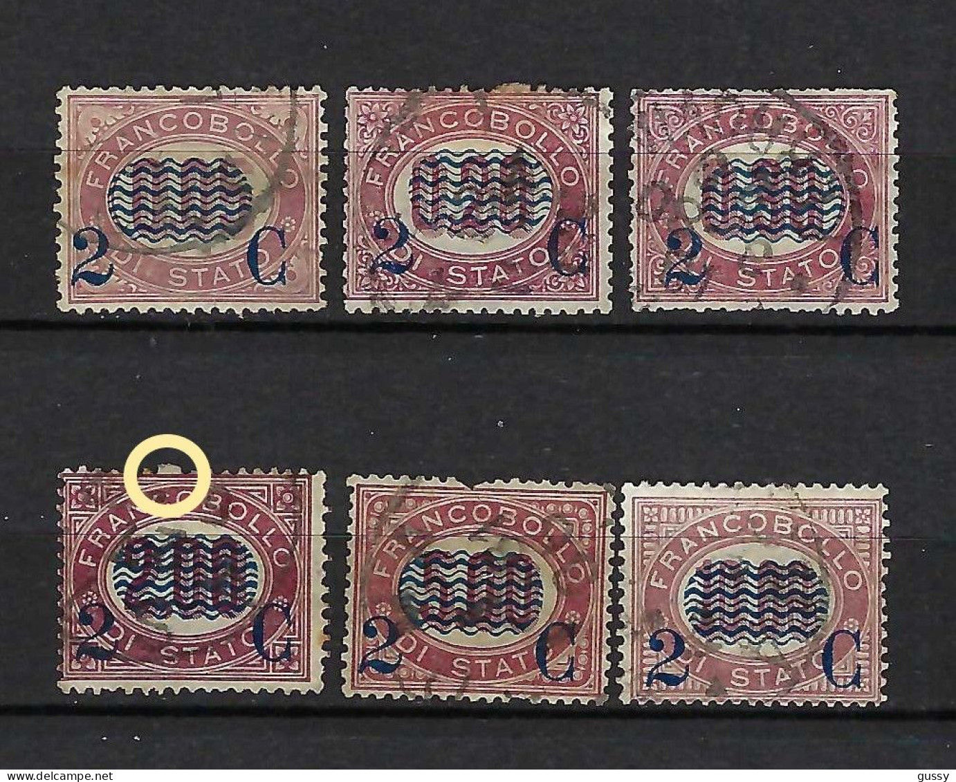 ITALIE Ca.1878: Lot D' Obl. - Used