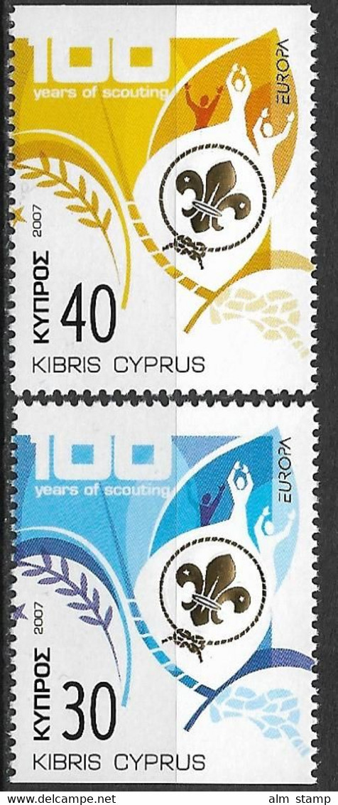 2007 Zypern Cyprus  Mi. 1096-7 DU/DO  **MNH  Booklet Stamps  Europa - 2007