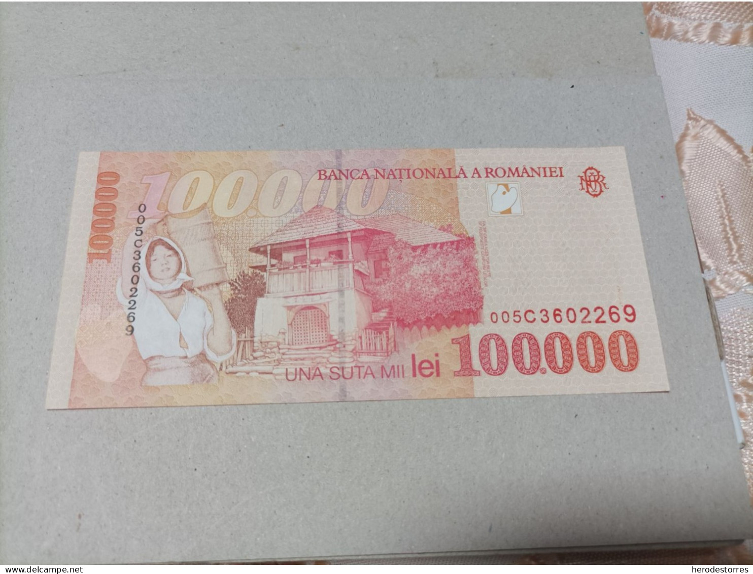 Billete De Rumania, 100000 Lei, Nº Bajisimo, Año 1998, AUNC - Roemenië