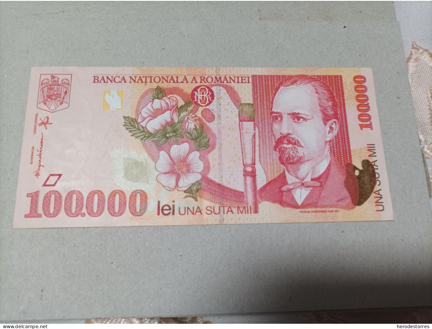 Billete De Rumania, 100000 Lei, Nº Bajisimo, Año 1998, AUNC - Roemenië