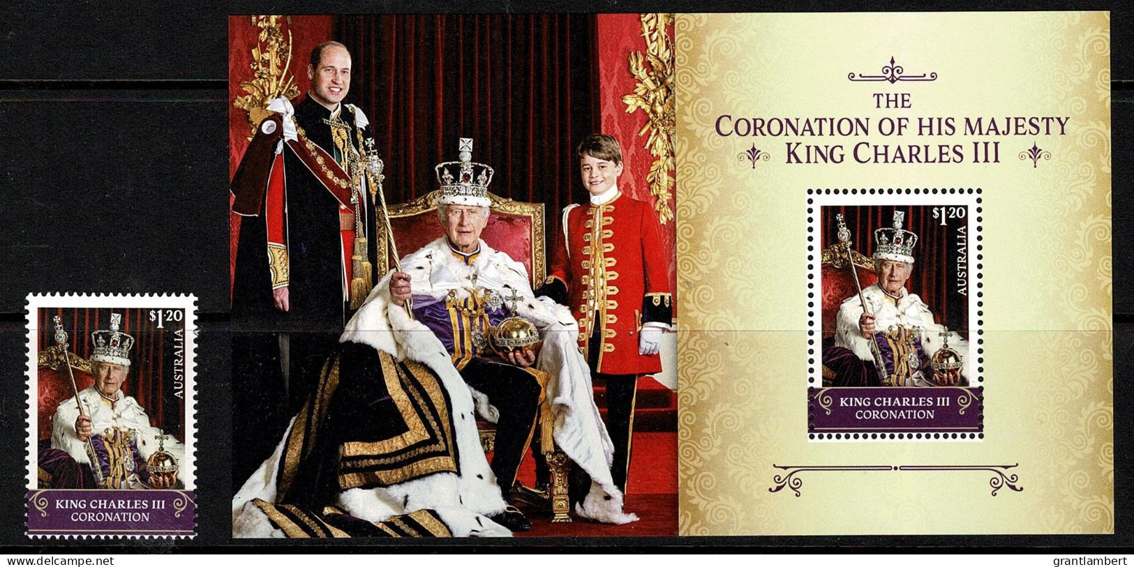 Australia 2023 The Coronation Of King Charles III  Stamp + Minisheet MNH - Neufs