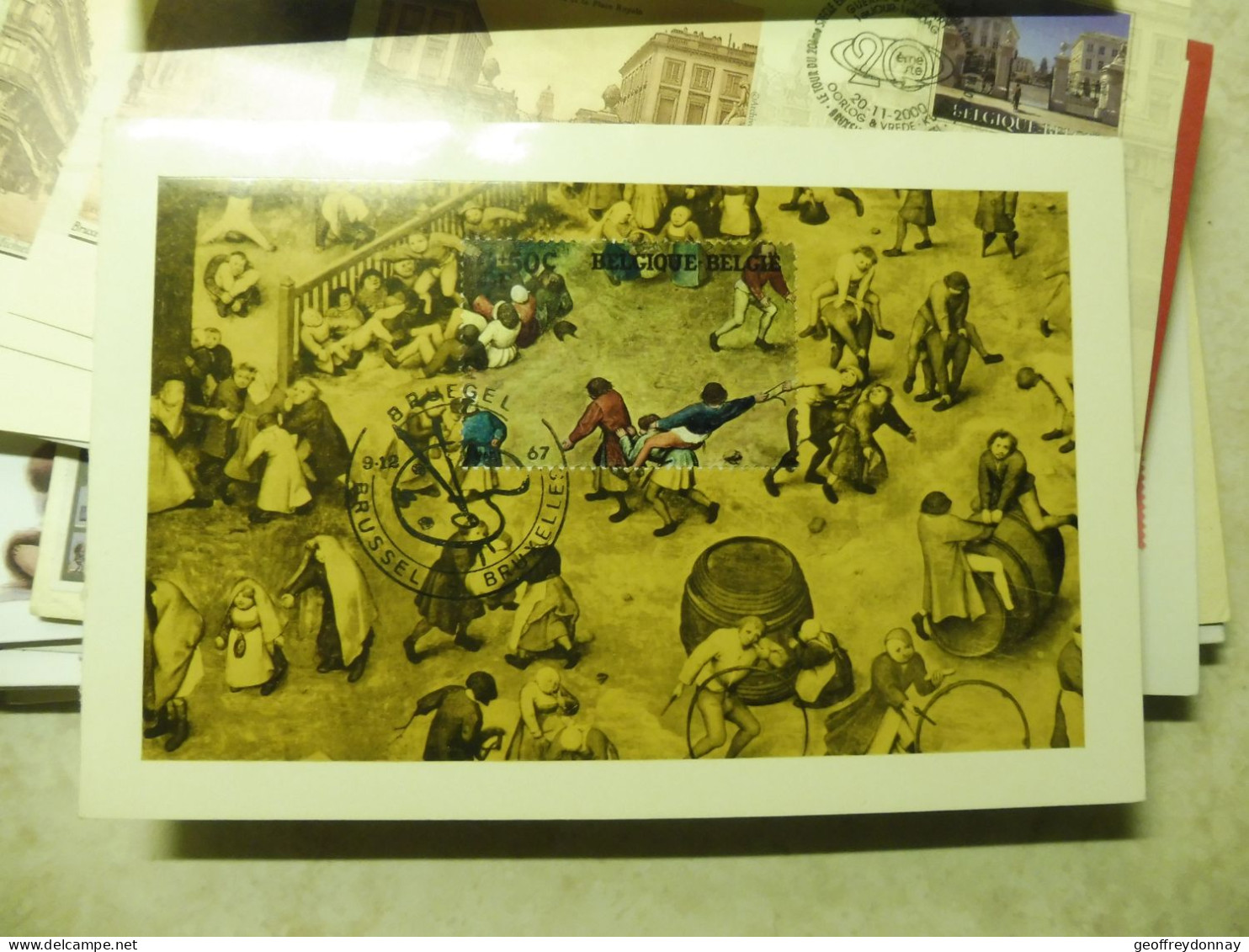 Belgique Belgie  Souvenir 1438 Gestempelt / Oblitéré Brussel1967 Bruegel - Dépliants De La Poste