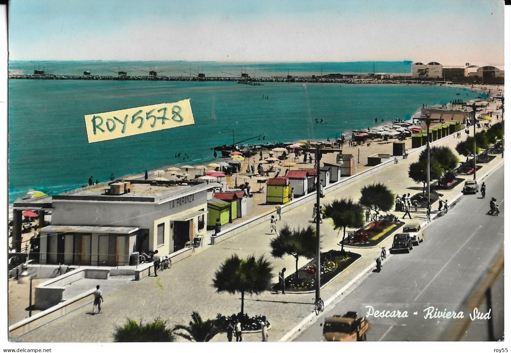 Abruzzo-pescara Riviera Sud Panoramica Animata Veduta Riviera Sud Di Pescara Anni 50 60 - Pescara