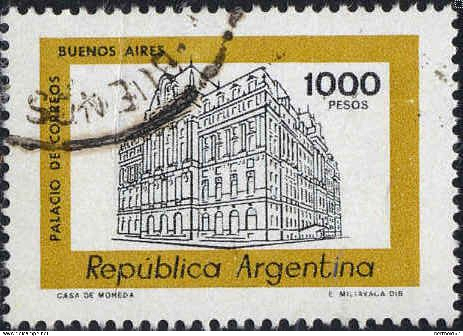Argentine Poste Obl Yv:1202 Mi:1421x Palacio De Correos Buenos Aires (cachet Rond) - Gebraucht