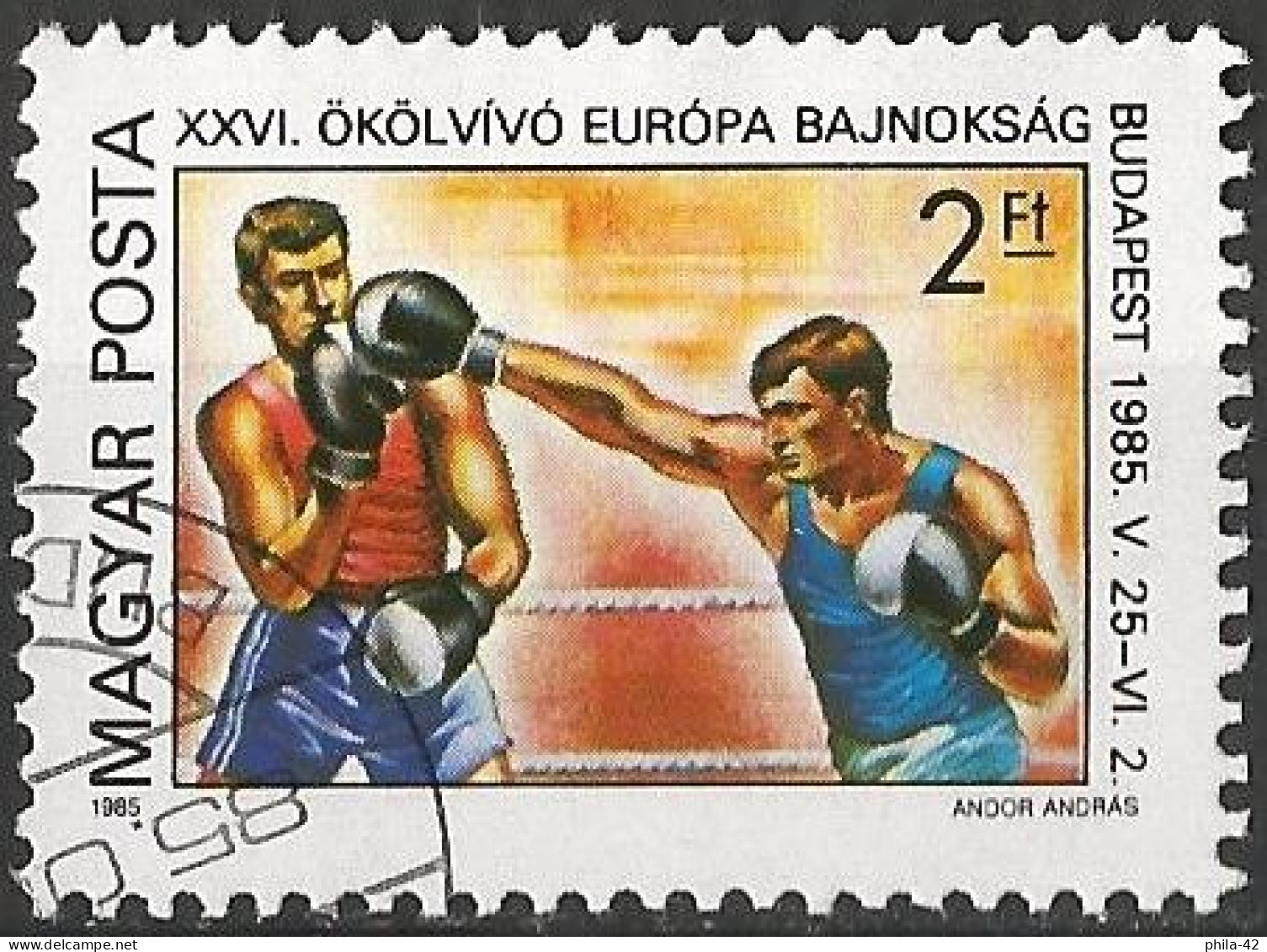 Hungary 1985 - Mi 3750 - YT 2974 ( European Boxing Championships ) - Boxing