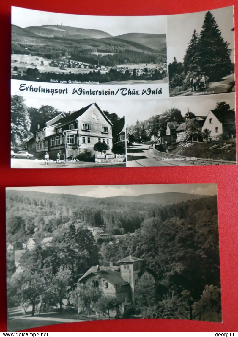 2 X Winterstein - Eichhof - Gasthaus Zum Hirsch - Waltershausen - Echt Foto - 1974 - 1964 - Waltershausen