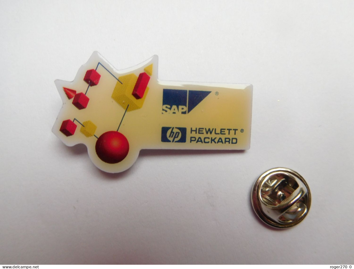 Superbe Pin's , Informatique , HP , Hewlett Packard , SAP - Informatique