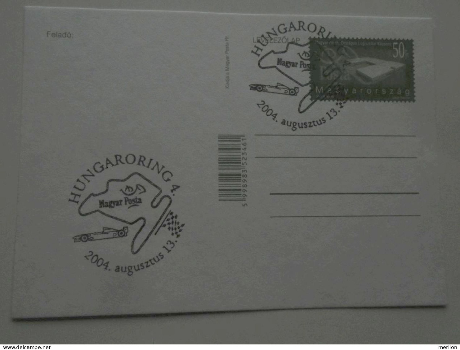 D201055  Hungary  Postal Stationery  - 2004  Hungarian Grand Prix - Formula 1 - HUNGARORING  4 - Cars