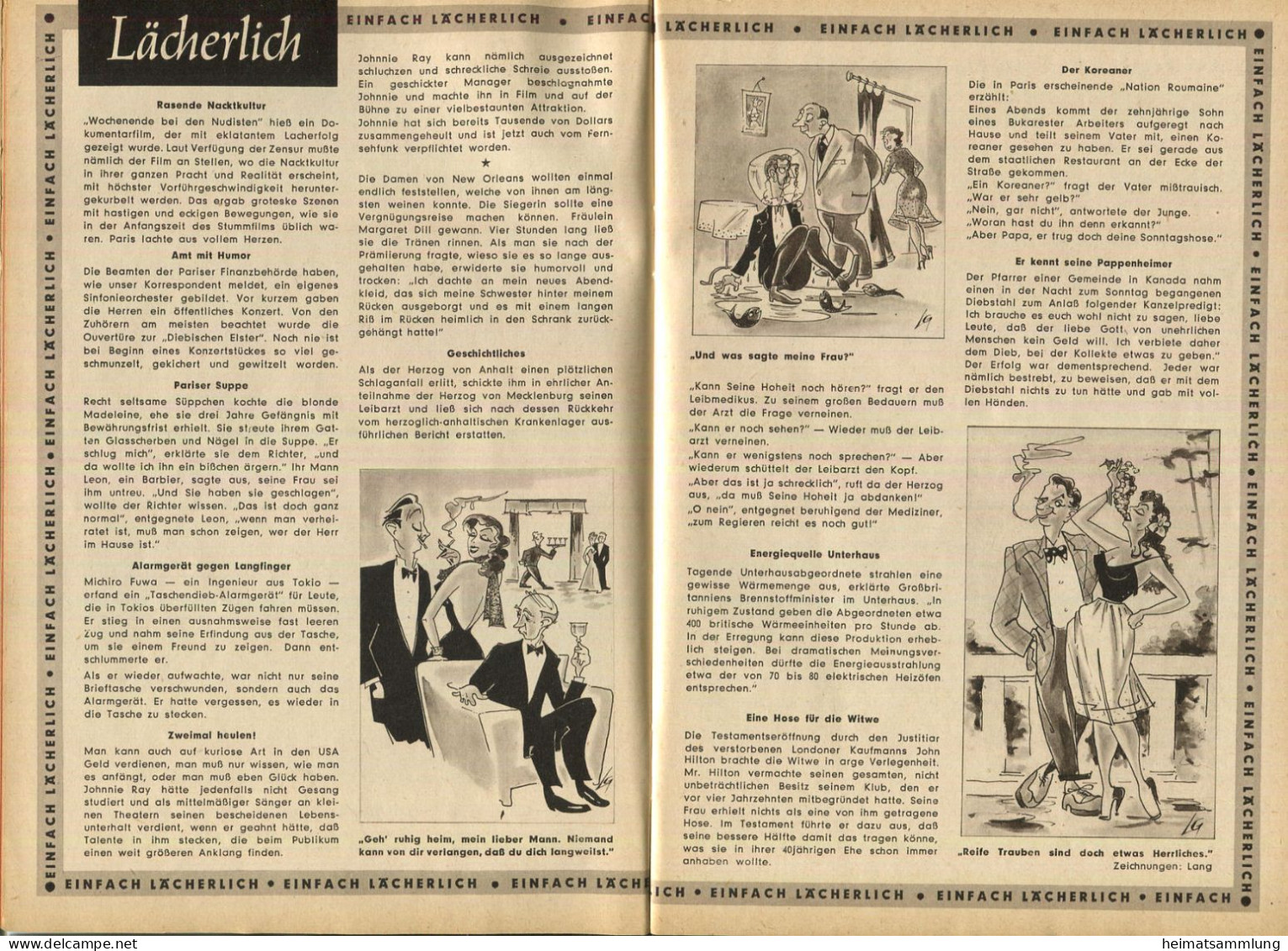 Deutschland - Neue Melange 1952 - Heft 8 - Das Magazin Der Schönen Frauen - Karl Hohmann Verlag Wiesbaden - 88 Seiten - Humour