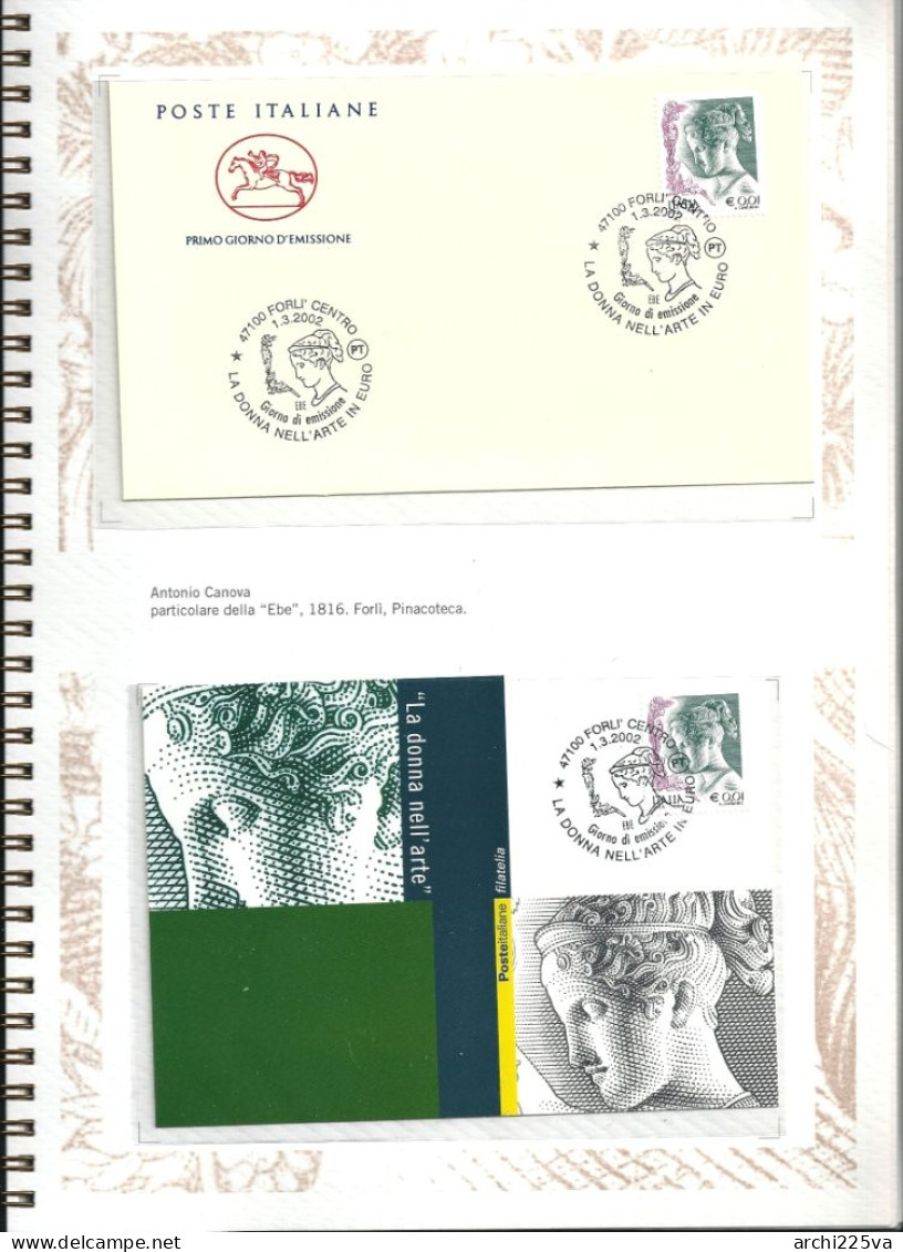 - ITALIA 2002 - FOLDER - DONNA - DONNE Nell' ARTE - 8 + 12 Pagine - RARO - - Folder