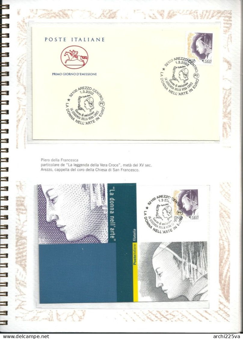 - ITALIA 2002 - FOLDER - DONNA - DONNE Nell' ARTE - 8 + 12 Pagine - RARO - - Folder