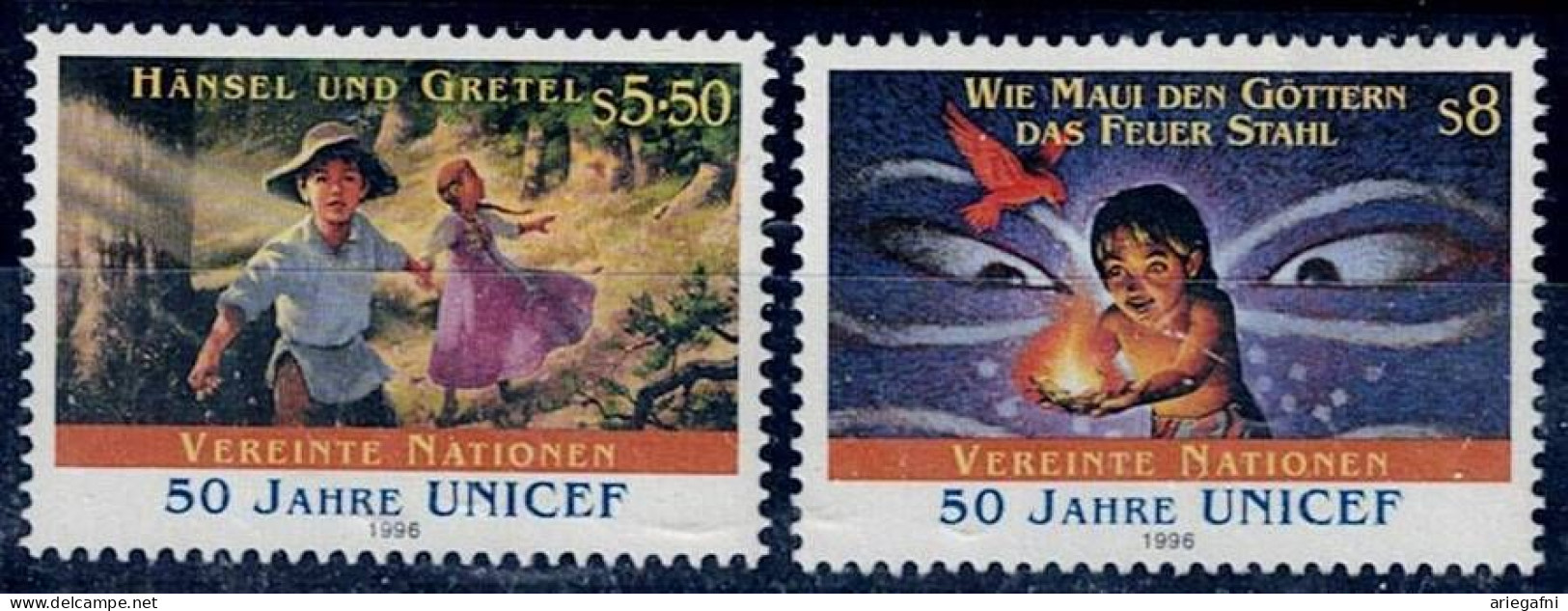 UNO 1996 50 JAHRE UNICEF MI No 238-9 MNH VF!! - UNICEF