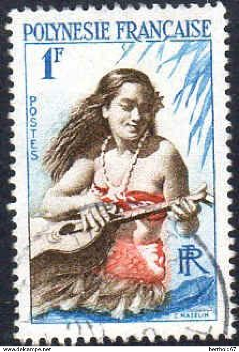 Polynésie Poste Obl Yv:  3 Mi:3 Joueuse De Guitare (Beau Cachet Rond) - Used Stamps