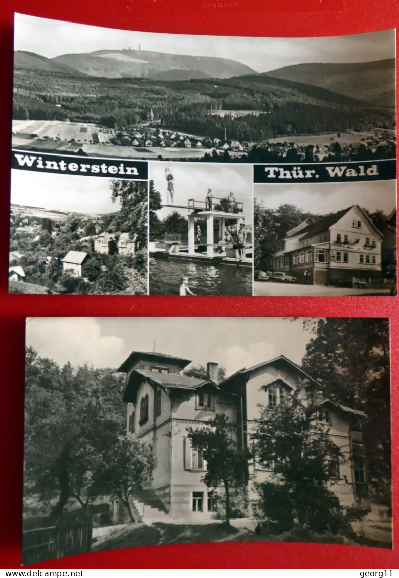 2 X Winterstein - Eichhof - Schwimmbad - Thüringer Wald - Waltershausen - Echt Foto - 1964 - 1971 - Waltershausen