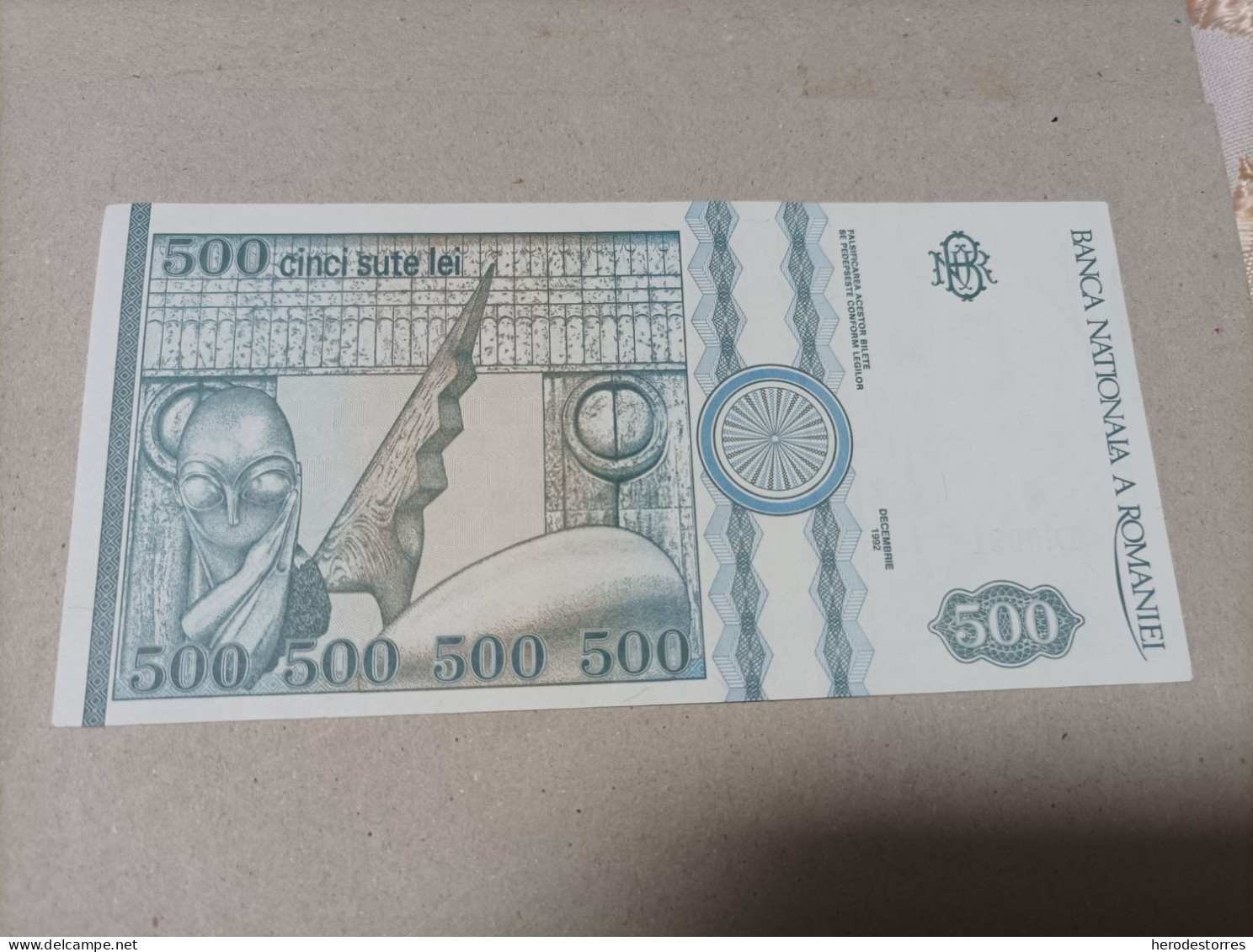 Billete De Rumanía De 500 Lei, Año 1992, Nº Bajo 0031, UNC - Rumänien