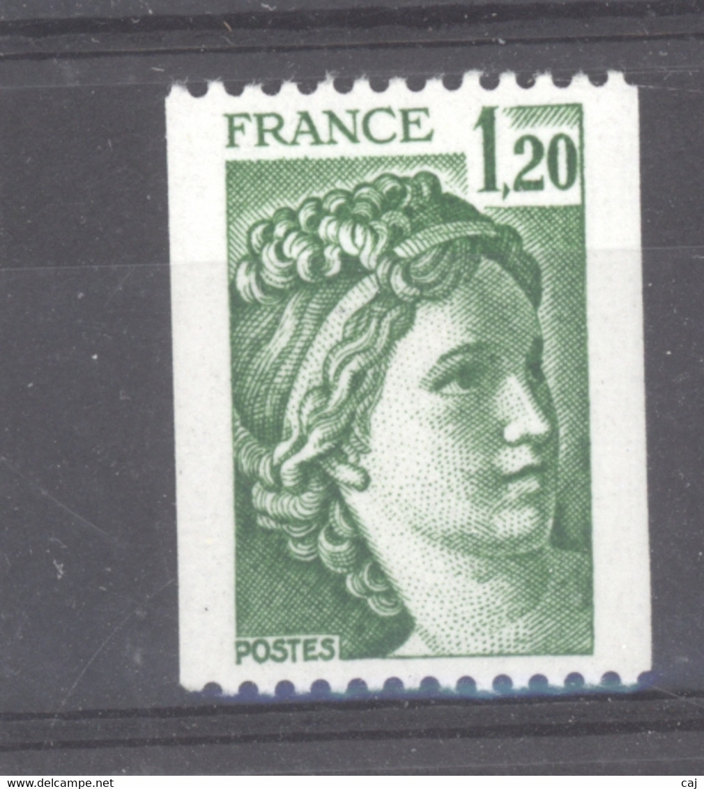 France  :  Yv  2103a  **     Numéro Rouge - 1977-1981 Sabine Van Gandon