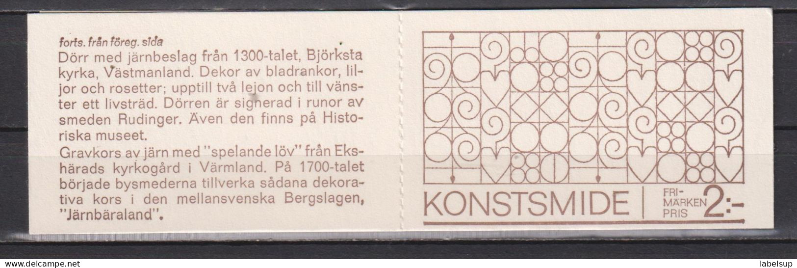 Carnet De Timbres Neufs** De Suède De 1970  MI HB 51 MNH - Ungebraucht