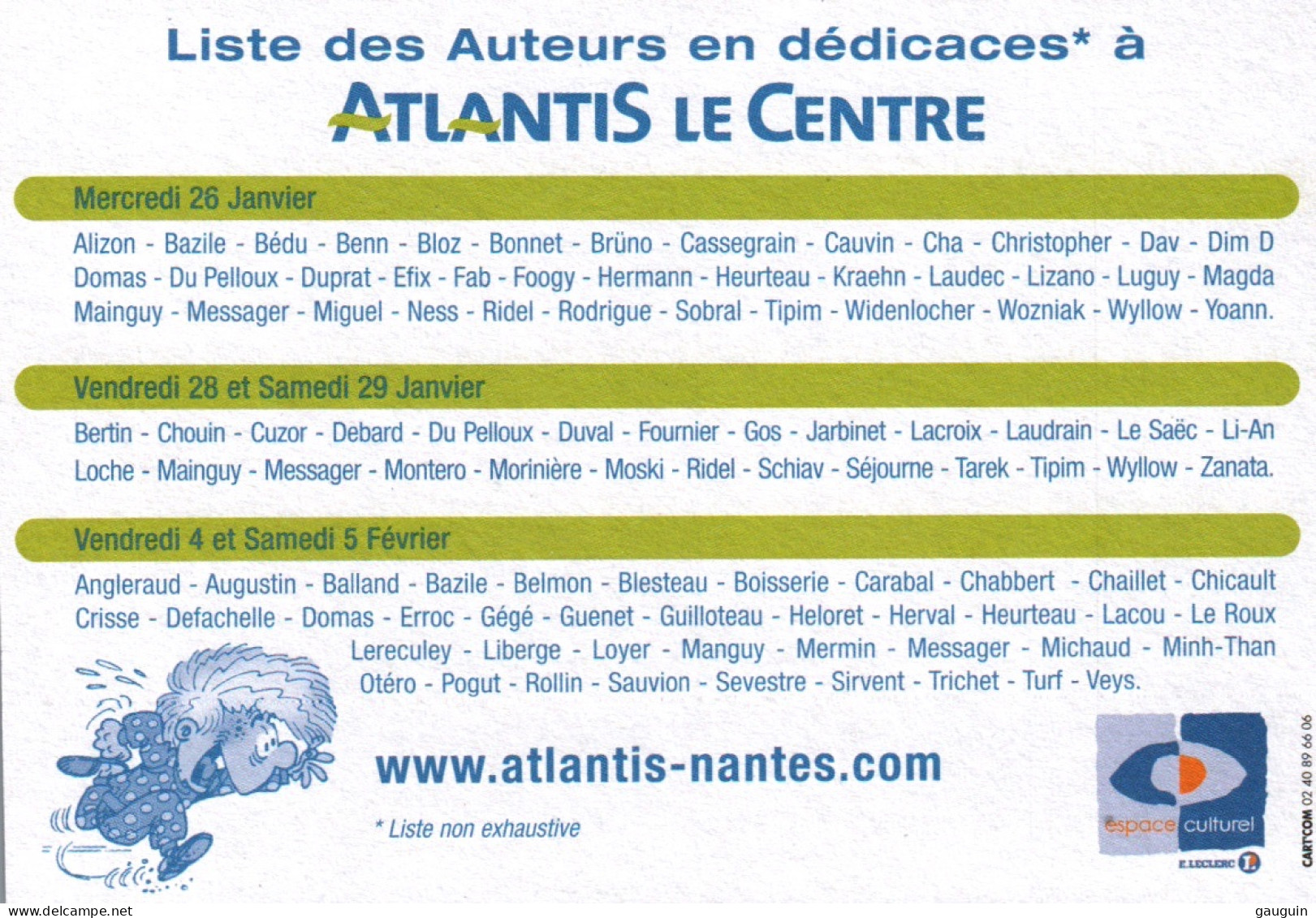 CPM - FESTIVAL BD NANTES Atlantis - 16è édition - Dessin De  … Edition Cart'com - Bandes Dessinées