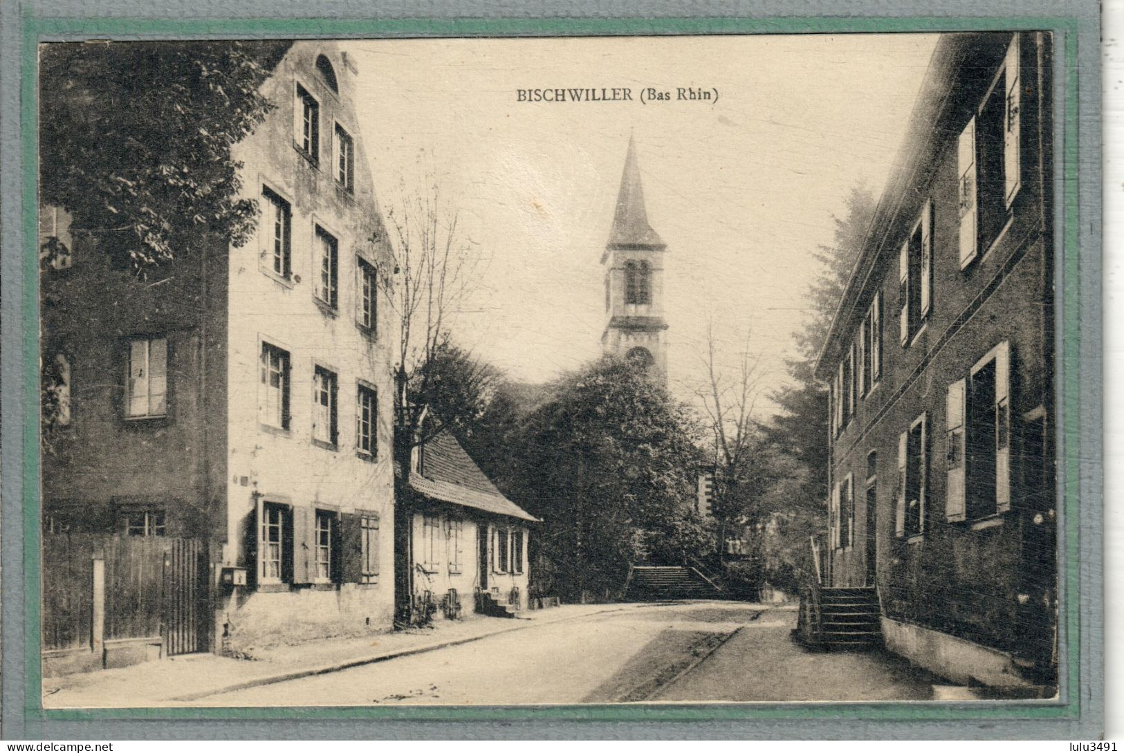 CPA - BISCHWILLER (67) - Aspect Du Quartier De L'Eglise Dans Les Années 20 - Bischwiller