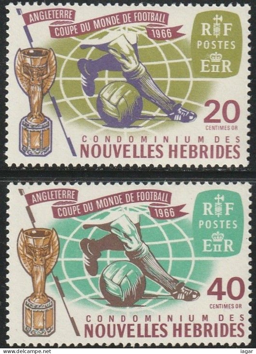 THEMATIC SPORT:  WORLD FOOTBALL CHAMPIONSHIP, ENGLAND 1966    -  NOUVELLES HEBRIDES - 1966 – Angleterre