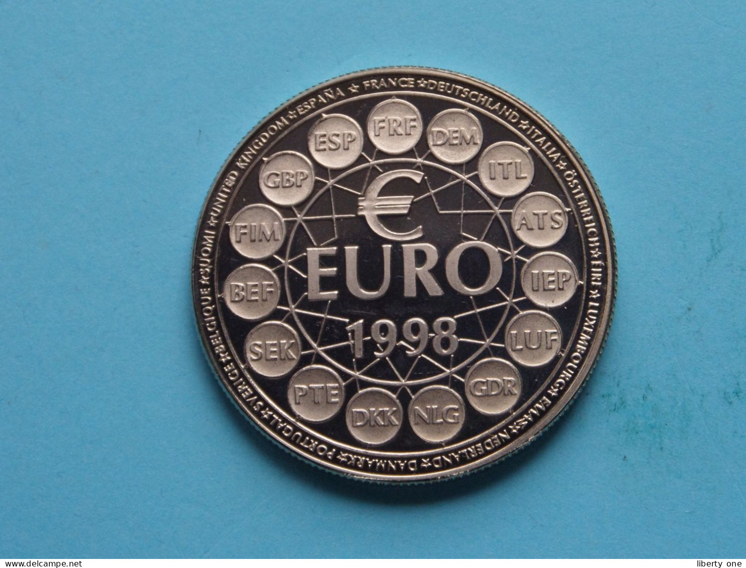 EURO 1998 - EUROPA ( Voir / See Scan ) +/- 31 Gr. / 4 Cm. ( Cu/Ni ) - Pièces écrasées (Elongated Coins)