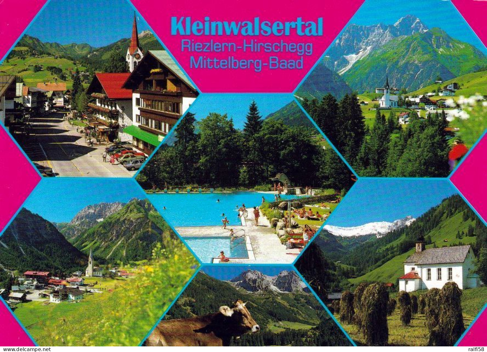 4 AK Österreich / Vorarlberg Kleinwalsertal * Ansichten Von Riezlern - Hirschegg - Mittelberg Und Baad Im Kleinwalsertal - Kleinwalsertal