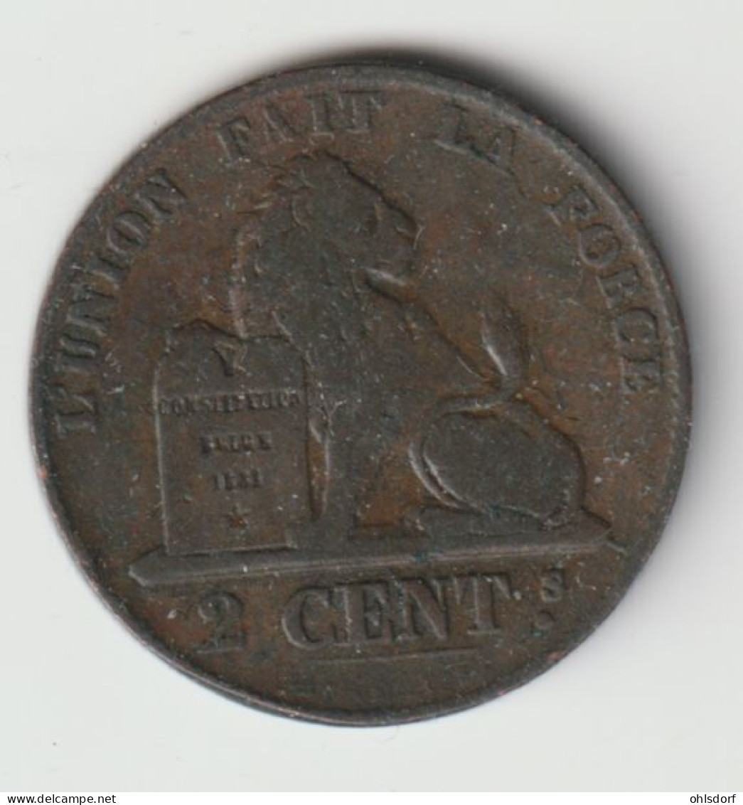 BELGIQUE 1859: 2 Centimes, KM 4.1 - 2 Cents