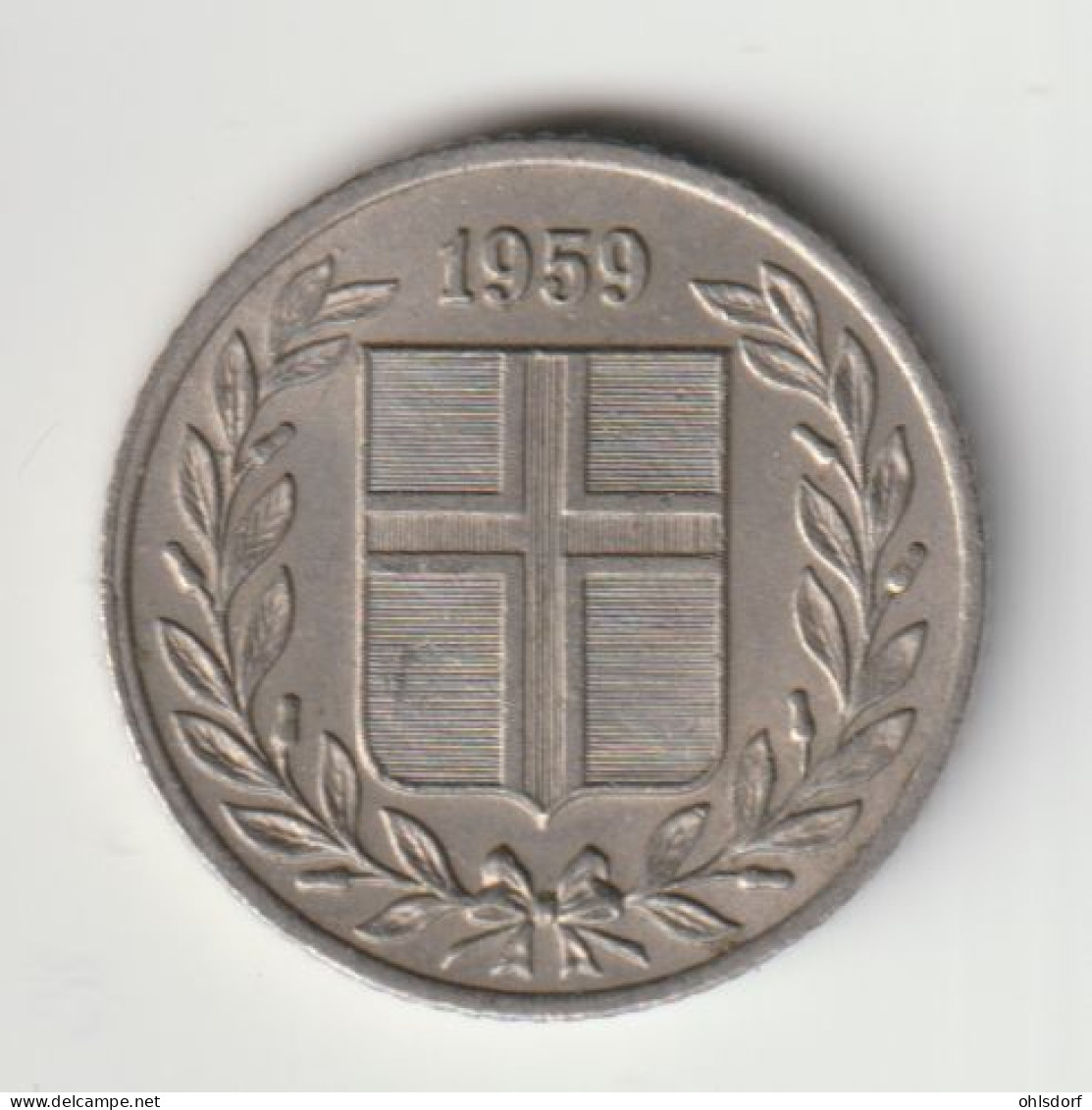 ICELAND 1959: 25 Aurar, KM 11 - Islande