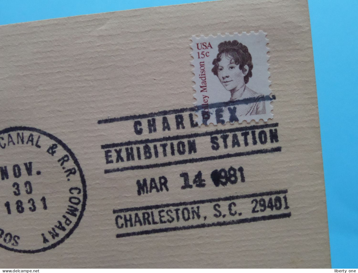 CHARLPEX '81 - Charleston Stamp Club's - South Carolina Canal & R.R. Company 1831 ( See Scans ) Exhibition 1981 ! - 1981-1990