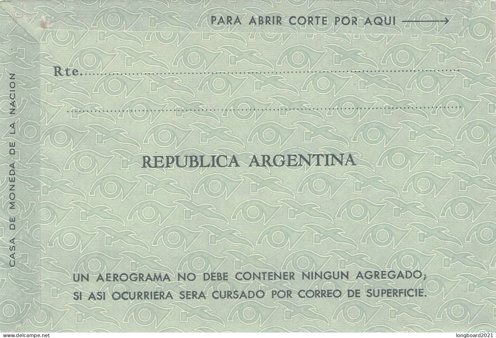 ARGENTINA - AEROGRAMME 1978 Uprated 11 P ANTARCTIC / 6014 - Ganzsachen