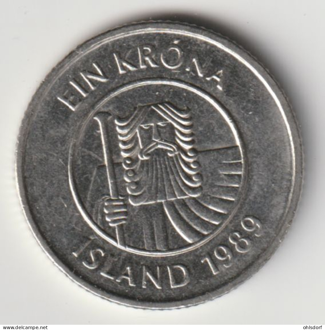 ICELAND 1989: 1 Krona, KM 27a - Iceland