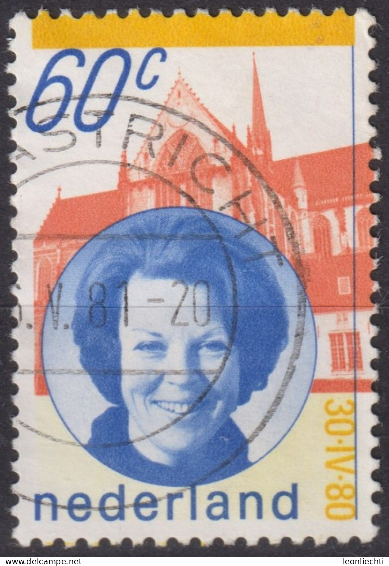 1981 Niederlande ° Mi:NL 1175C, Yt:NL 1145, Queen Beatrix And New Church, Amsterdam - Used Stamps