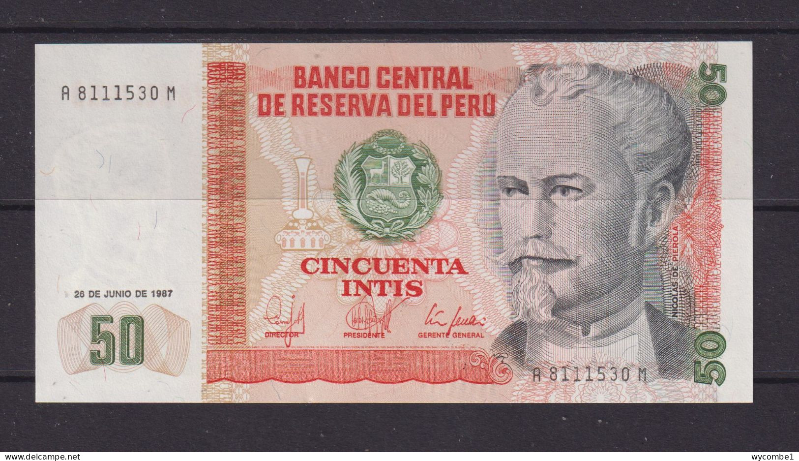 PERU - 1987 50 Intis UNC Banknote - Pérou